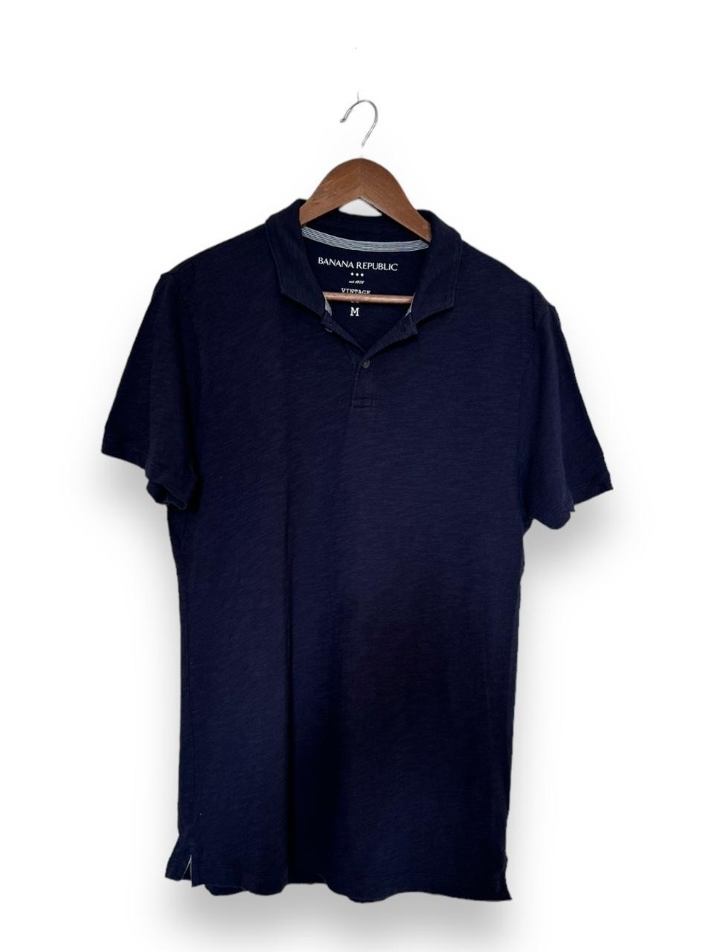 Banana Republic Mens Vintage Polo Shirt - XL Navy Blue Short Sleeve
